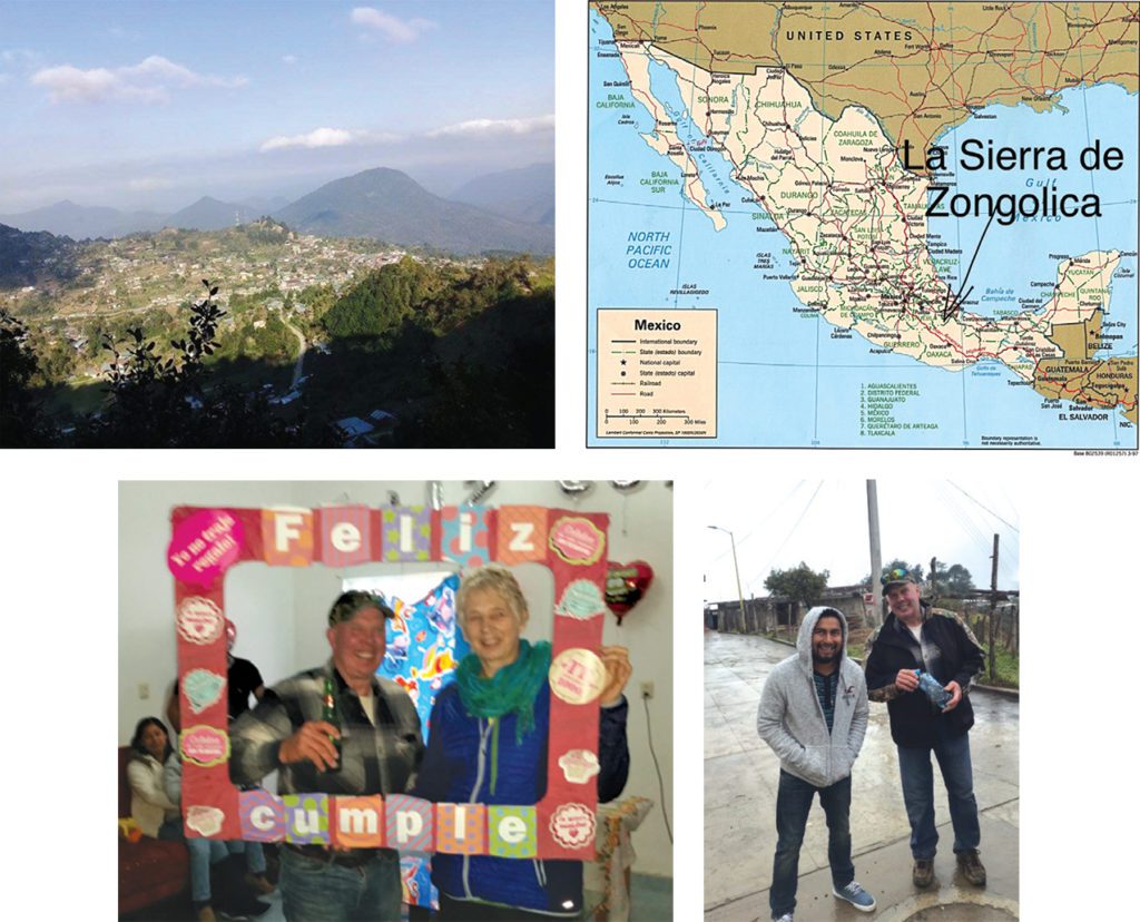 The location of Zongolica in Mexico; Mike & Kris Ingvalson; Mike & Adrian