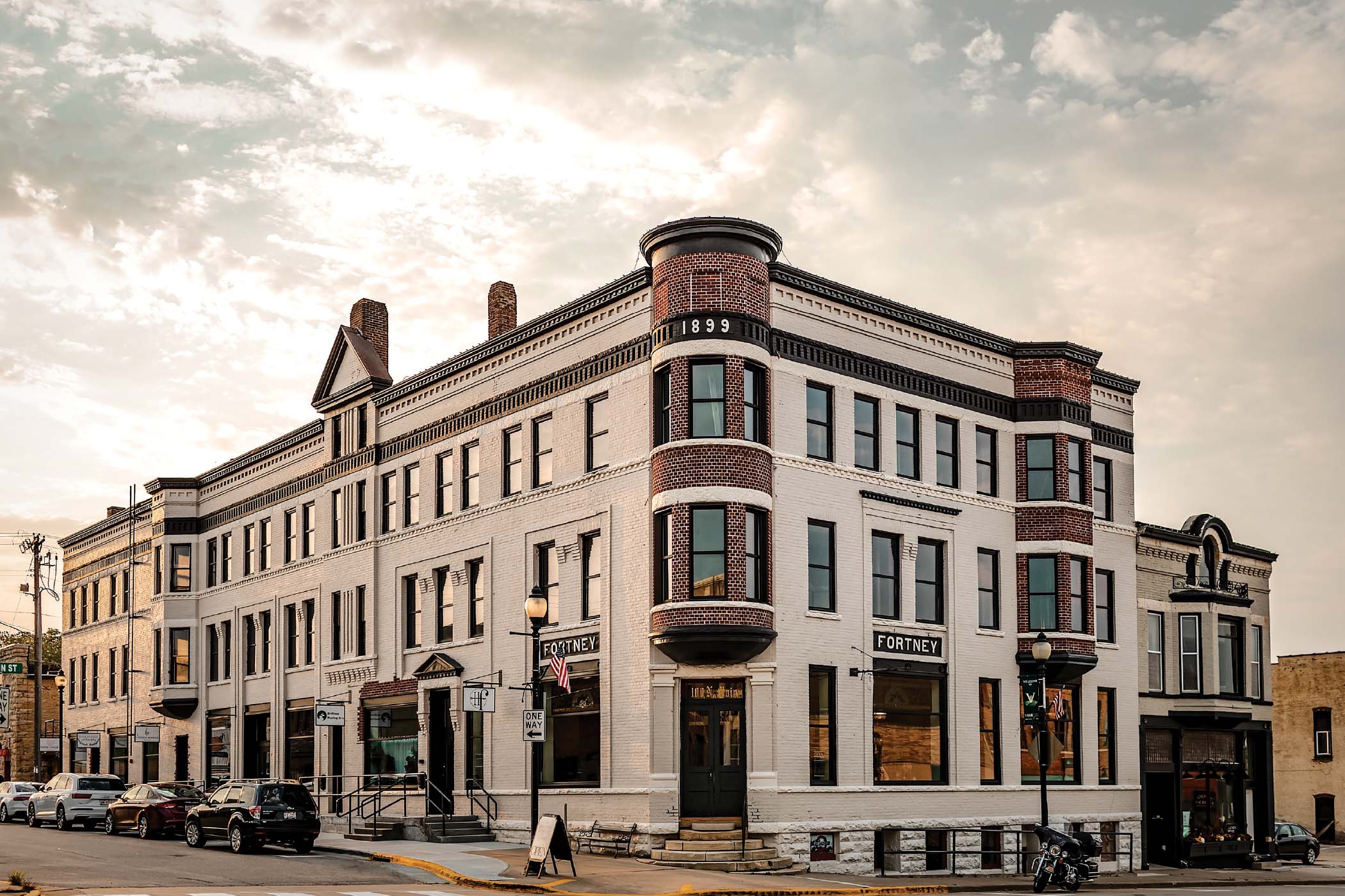 The Hotel Fortney building after undergoing extensive renovations and repairs implemented by the Wrobel Family.